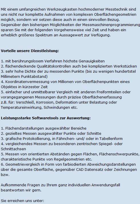 3D Vermessung Impressum - 3D Vermessung Dresden